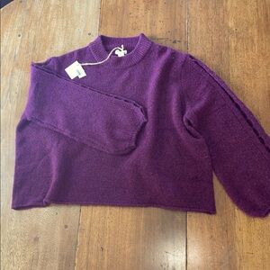 Burgundy plum boho sweater NWT